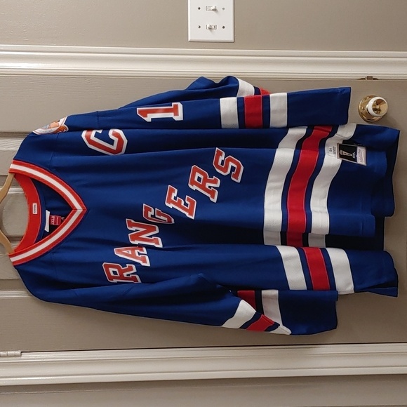 NWT Mitchell & Ness Blue Line Collection Rangers Messier Hockey Jersey 2XLB - Picture 9 of 11